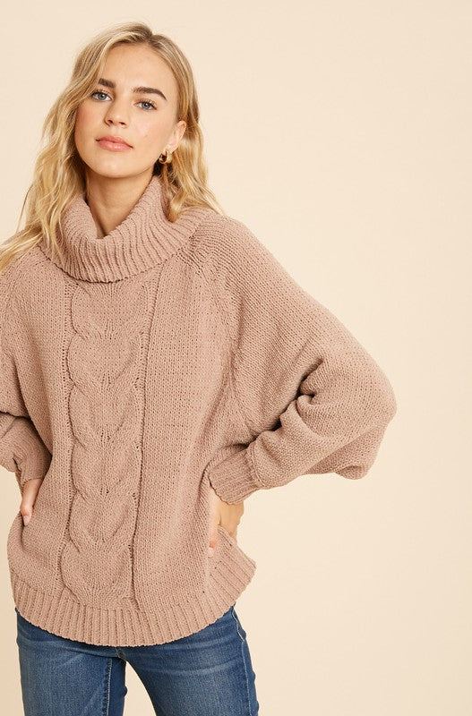 The Karmen Turtleneck Chenille Sweater