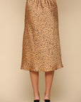 The Nahla Printed Satin Midi Skirt