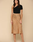 The Nahla Printed Satin Midi Skirt