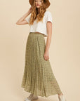 The Laurie Pleated Maxi Skirt