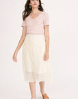 The Priscilla Chiffon Midi Skirt
