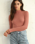 The Darla Mock Neck Seamless Top