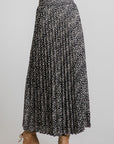 The Elsie Leopard Pleated Maxi Skirt