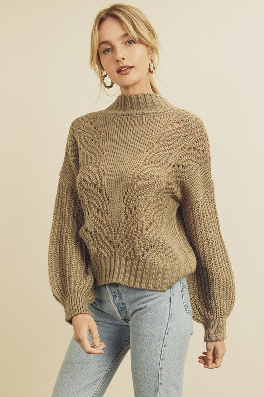 The Meredith Lantern Sleeve Sweater