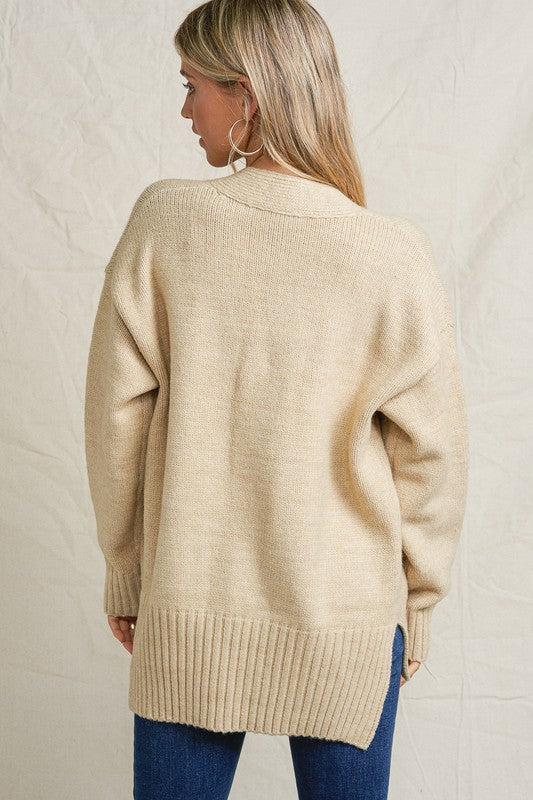 Oatmeal boyfriend clearance cardigan