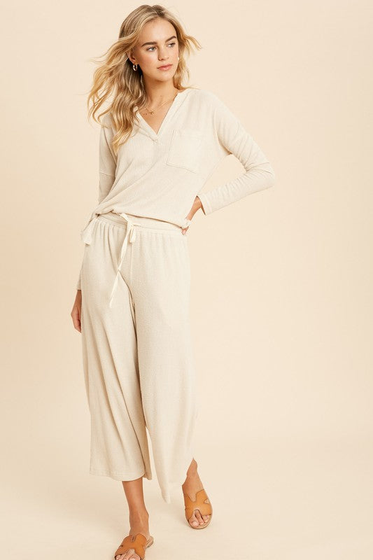 The Cherie Hacci Knit Cropped Lounge Pants