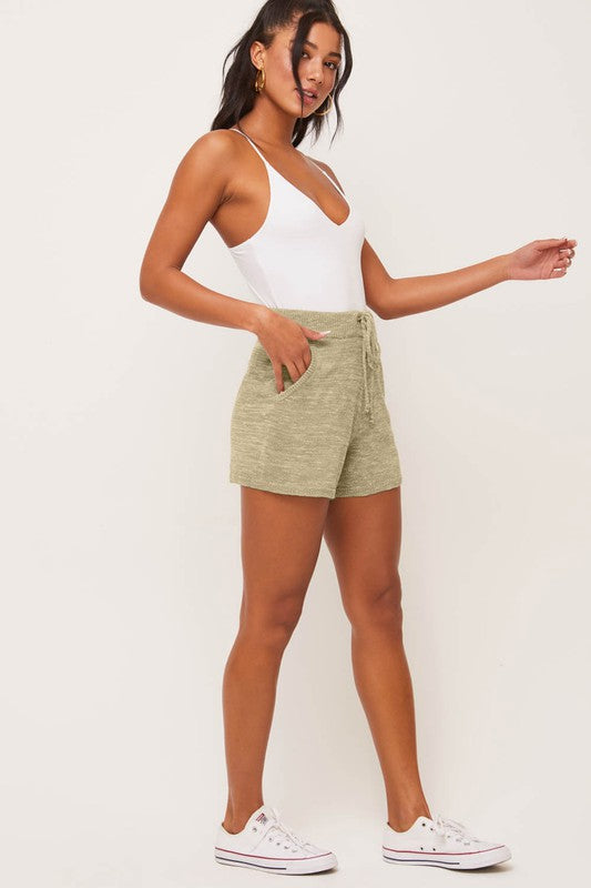 The Diem Space Dyed Knit Shorts