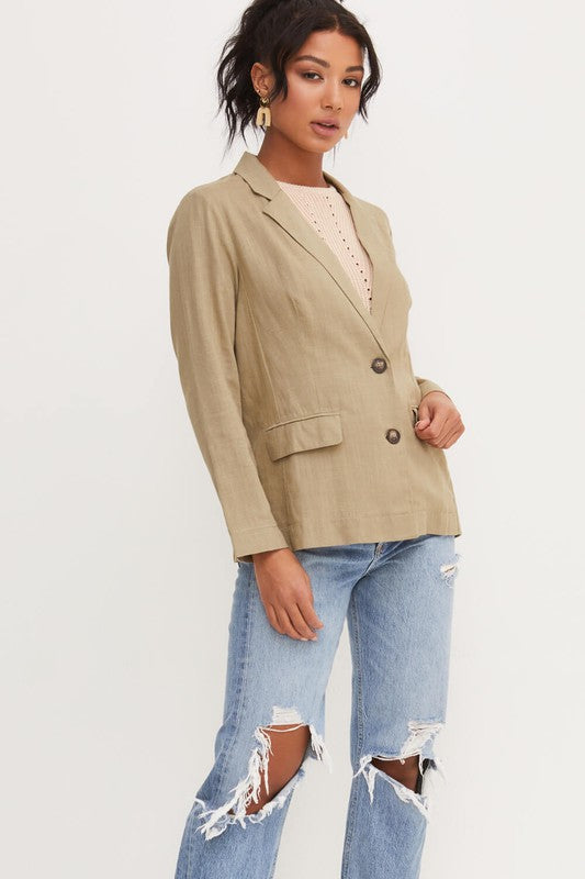 The Olive Aldi Button-Up Blazer