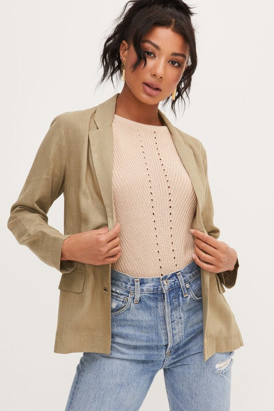 The Olive Aldi Button-Up Blazer