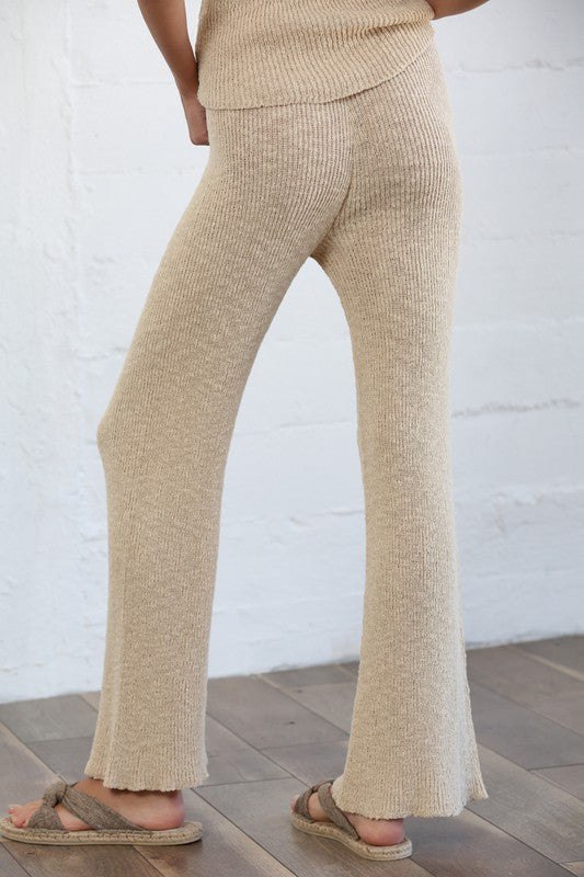 The Brigitta Natural Sweater Knit Lounge Pants