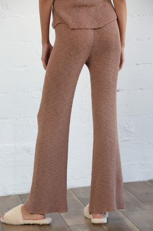 The Brigitta Mocha Sweater Knit Lounge Pants