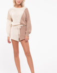 The Luciana Color Block Knit Pullover