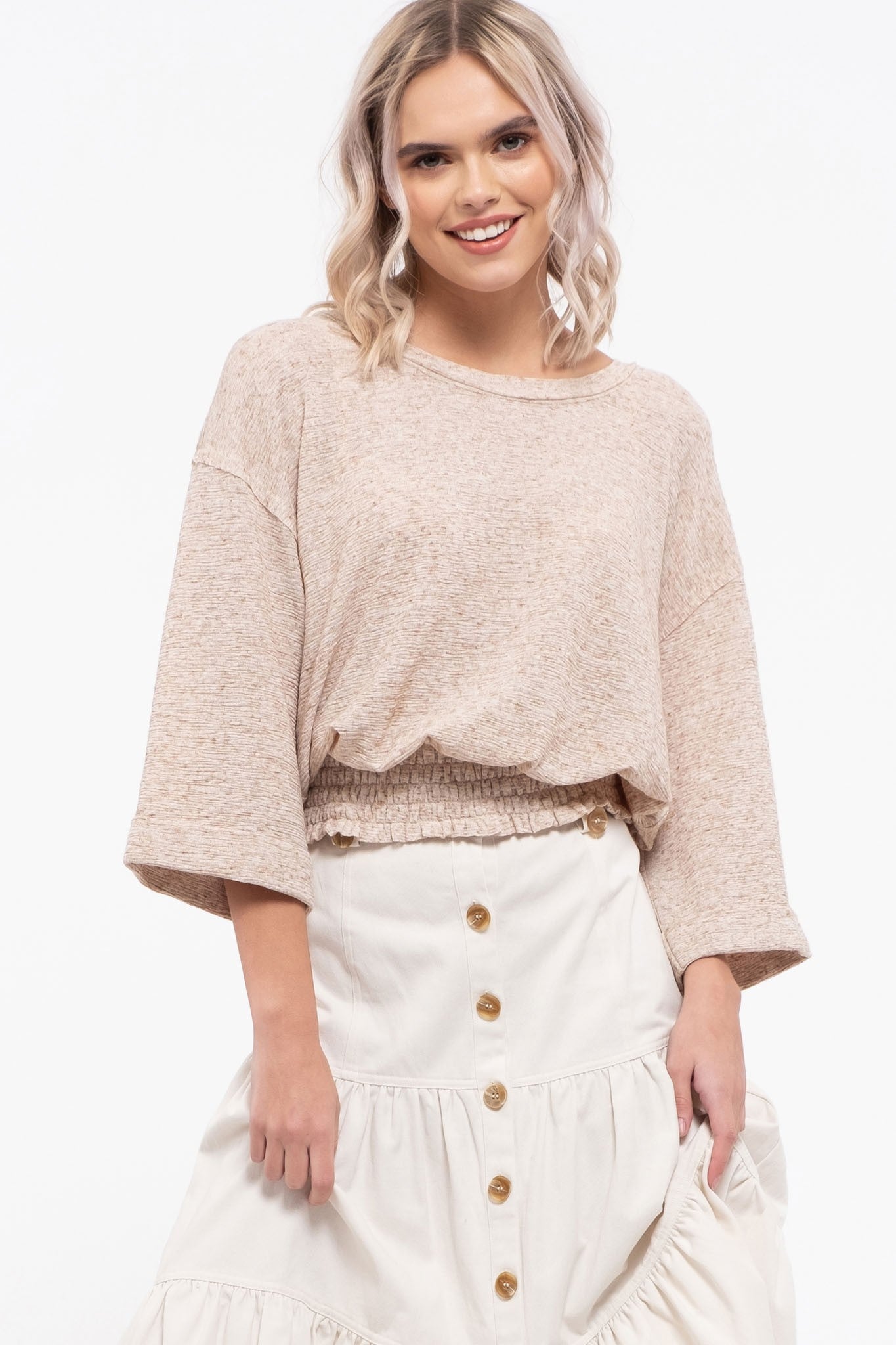 The Florencia Smocked Hem Top