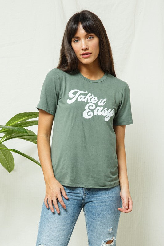 The Take it Easy Sage Tee