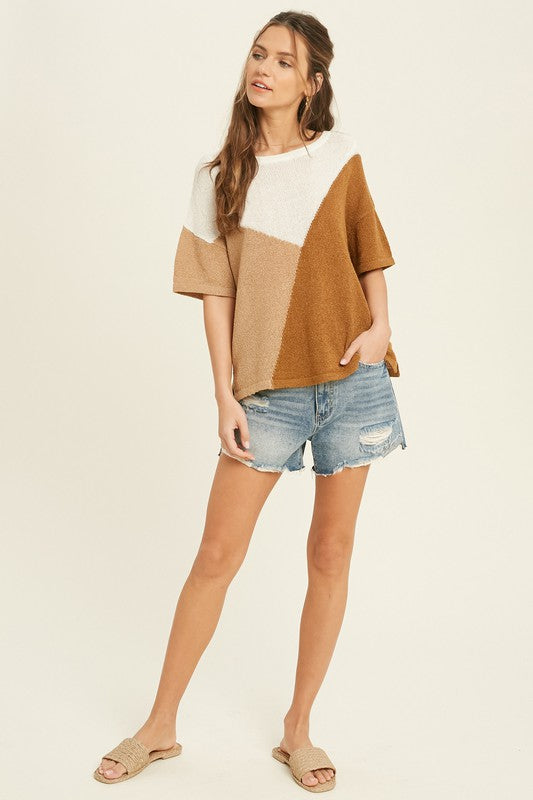 The Blakely Colorblock Knit Top