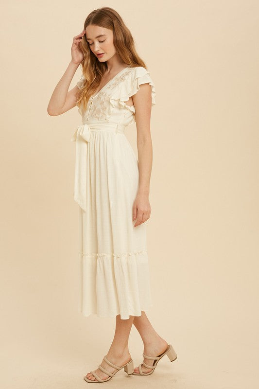 The Solana Floral Ruffle Dress