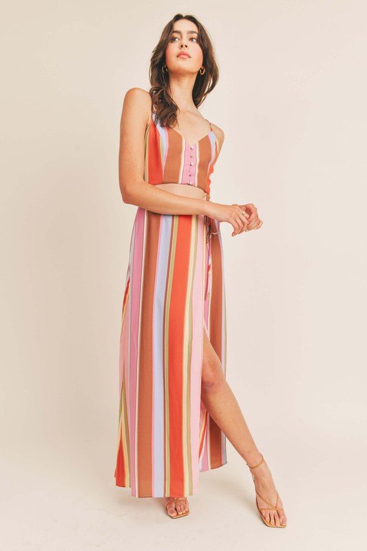 The Cabo Striped Cut Out Dress