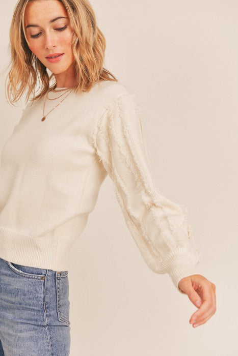 The Classic Fringe Sleeve Sweater
