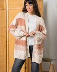 The Eaddie Colorblock Textured Cardigan