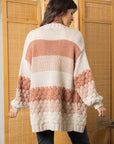 The Eaddie Colorblock Textured Cardigan