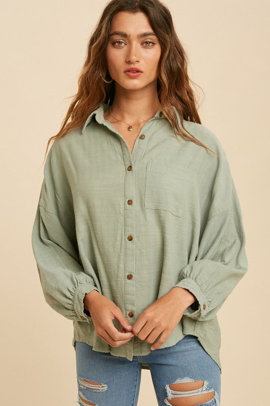 The Poppy Oversized Button Up