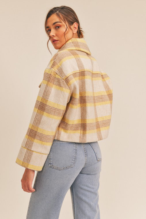 The Deliliah Plaid Cropped Jacket