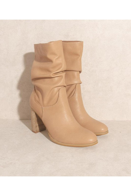 The Teagan Slouchy Boot - Vegan Leather