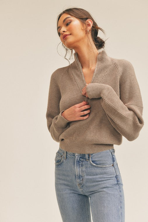 The Megan Half Zip Sweater