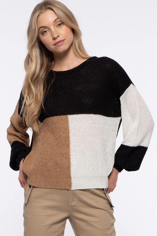 The Astrid Colorblock Pullover Sweater