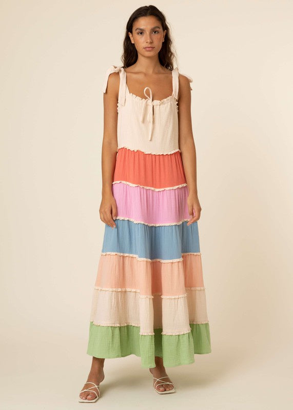 The Laurel Woven Maxi Dress by FRNCH