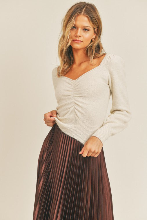 The Lorna Ruched Sweater