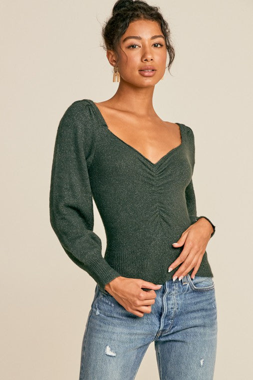 The Lorna Ruched Sweater