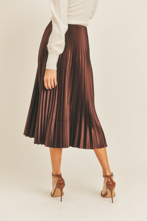 The Carrie Pleated Midi Skirt