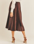 The Carrie Pleated Midi Skirt