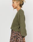 The Fisherman Bubble Sleeve Sweater