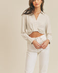 The Kristina Cropped Collared Top