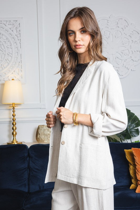 The Lissa Linen Blazer