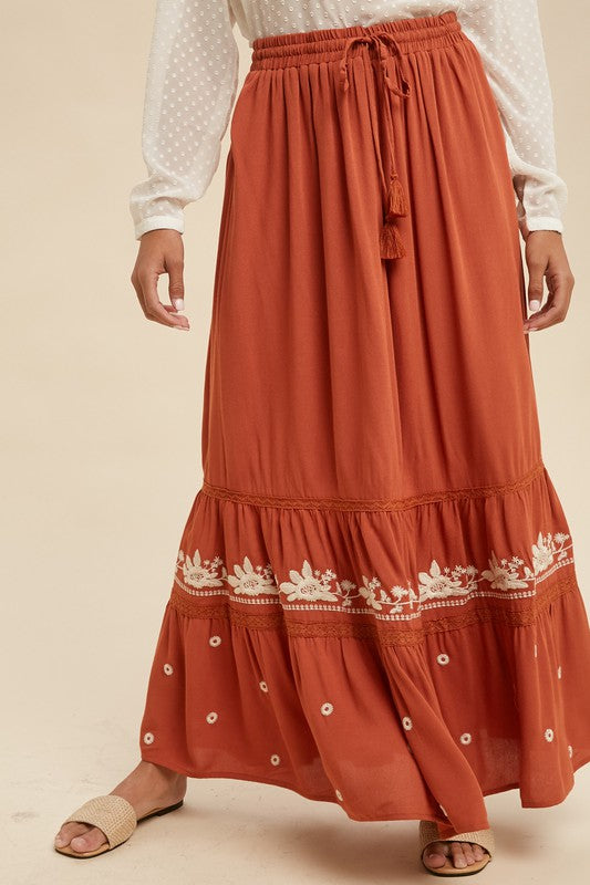 The Kaya Tiered Maxi Skirt