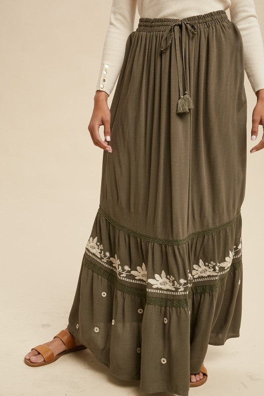 The Kaya Tiered Maxi Skirt