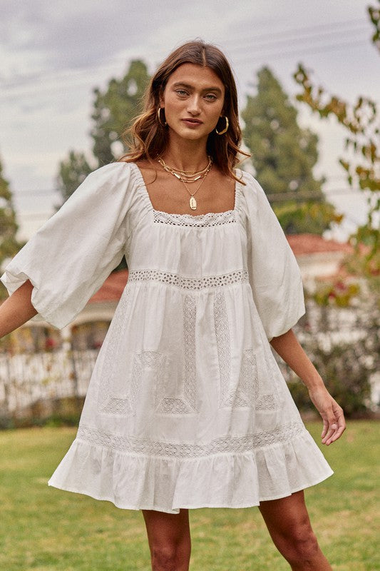 The Eden Babydoll Mini Dress – Thread + Seed