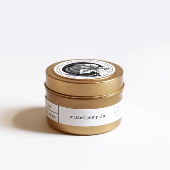 The Toasted Pumpkin Gold Travel Candle by Brooklyn Candle Studio