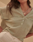 The Adalynn Collared Henley Top