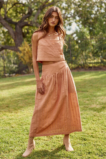 The Poppy Sleeveless Top and Maxi Skirt Set - Sold Seperately