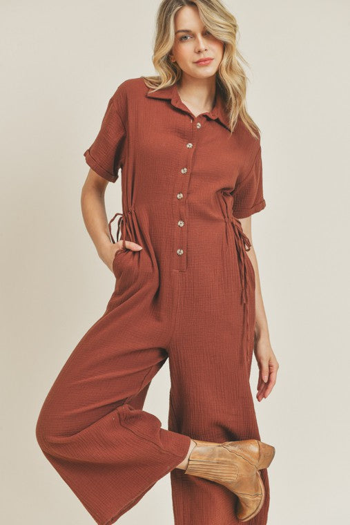 The Malinda Button Front Jumpsuit