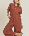 The Malinda Button Front Jumpsuit
