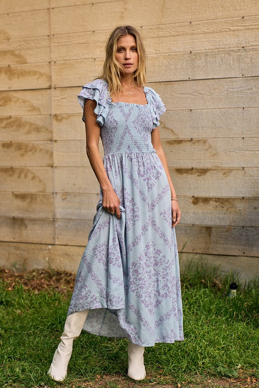 The Flora Printed Maxi Dress