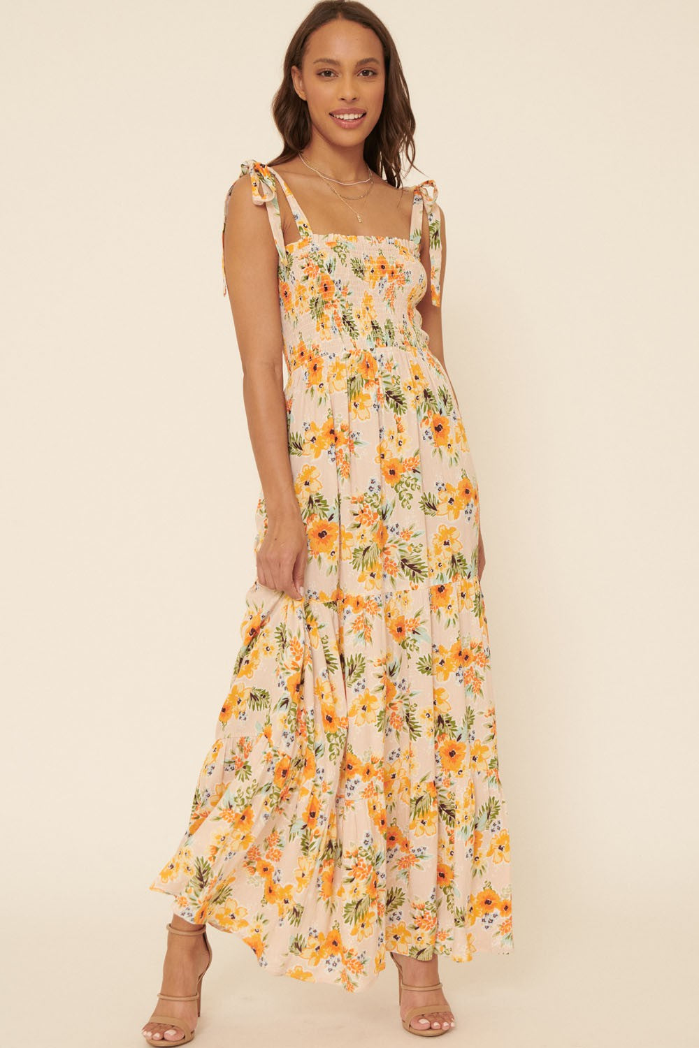 The Madelyn Floral Smocked Maxi Dress