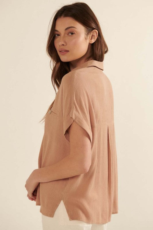 The Adalynn Collared Henley Top