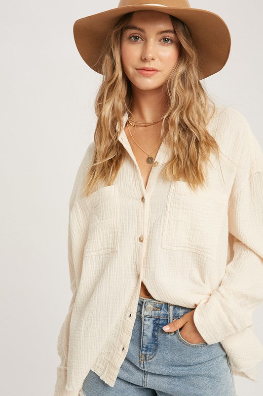 The Hannah Gauze Buttondown Shirt