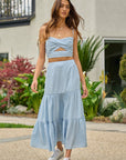 The Arabella Twist Top and Maxi Skirt Set - Sold Seperately